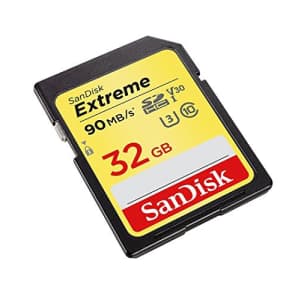 SanDisk 32GB Extreme Plus SDHC UHS-I Memory Card, Class 10 U3 V30, 90MB/s Read for $64