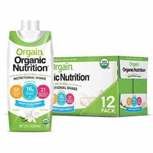 Orgain Organic Nutritional Shake, Sweet Vanilla Bean - Meal Replacement, 16g Protein, 21 Vitamins & for $28