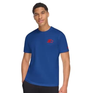 Starter Men's Soft Embriodered T-Shirt, Royal for $20 Starter Men's Soft Embriodered T-Shirt, Royal for $20