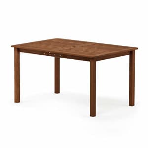 Furinno Patio Furniture Hardwood Outdoor Dining Table, Natural for $123