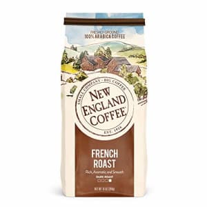 New England Coffee French Roast, Dark Roast Ground Coffee, 10 Ounce (1 Count) Bag for $23