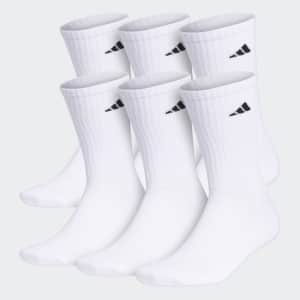 adidas Men's Athletic Crew Socks 6-Pack: 2 for $25