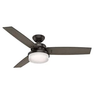Hunter Fan Hunter Sentinel Indoor Ceiling Fan with LED Light and Remote Control, 52", Premier Bronze for $246