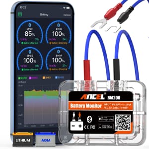 Ancel Bluetooth Car Battery Tester for $18