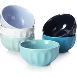 Sweese 3.5" Porcelain Fluted Bowls 6-Pack for $18