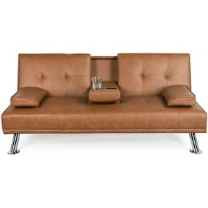 Renwick LuxuryGoods Modern Faux Leather Futon for $138