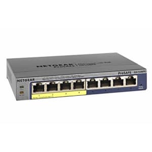 NETGEAR 8-Port PoE Gigabit Ethernet Plus Switch (GS108PEv3) - Managed, with 4 x PoE @ 53W, Desktop for $60