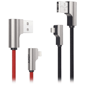 Aukey 6.6-Foot Lightning-to-USB-A Charging Cable 2-Pack for $12