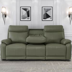 Boyel Living Top Grain Leather Reclining Sofa w/ Fold-Down Smart iTable & Bluetooth for $1,646 Boyel Living Top Grain Leather Reclining Sofa w/ Fold-Down Smart iTable & Bluetooth for $1,646