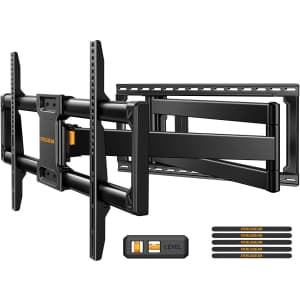 Perlegear Long Arm Full Motion TV Wall Mount for 42" to 90" TVs for $60