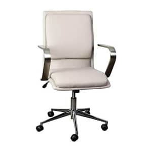 Flash Furniture James Mid-Back Designer Executive Office Chair - Taupe LeatherSoft Upholstery - for $179