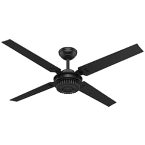 Hunter Fan Hunter Chronicle Industrial Indoor / Outdoor Ceiling Fan with Wall Control, 54", Matte Black for $207