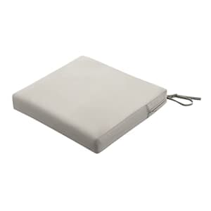Classic Accessories Ravenna Water-Resistant 21 x 21 x 3 Inch Patio Seat Cushion, Mushroom, Chair for $52 Classic Accessories Ravenna Water-Resistant 21 x 21 x 3 Inch Patio Seat Cushion, Mushroom, Chair for $52