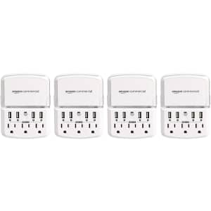 AmazonCommercial Wall Tap Surge Protector 4-Pack for $20 AmazonCommercial Wall Tap Surge Protector 4-Pack for $20