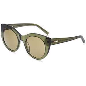 DKNY Women's DK517S Cat-Eye Sunglasses, Crystal Green, 52/22/135 for $66