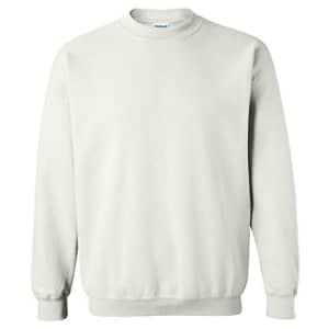 Gildan Activewear 50/50 Crewneck Sweatshirt, M, White for $10