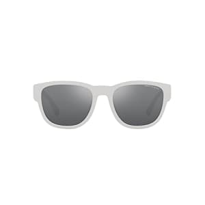 A|X ARMANI EXCHANGE Men's AX4115SU Universal Fit Square Sunglasses, Matte White/Silver for $49