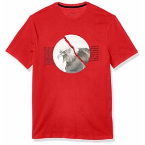 A|X Armani Exchange Men's Crew Neck Short Sleeve T-Shirt with Bird Picture in a Circle, Absolute for $47