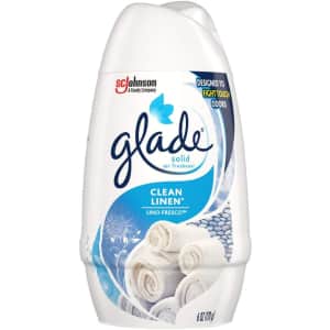 Glade 6-oz. Solid Air Freshener: 70 cents via Sub & Save Glade 6-oz. Solid Air Freshener: 70 cents via Sub & Save