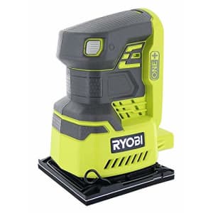 Ryobi P440 One+ 18V Lithium Ion 12,000 RPM 1/4 Sheet Palm Sander w/ Onboard Dust Bag and Included for $70