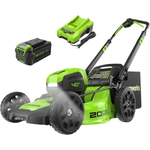 Greenworks 40V 20" Brushless Push Mower w/ 4.0Ah Battery for $320