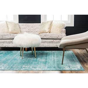 Unique Loom Sofia Collection Traditional Vintage Area Rug, 3' 3" x 5' 3", Turquoise/Ivory for $39