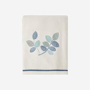 Croscill Mosaic Leaves Spa Bath Towel, Light Cream for $40