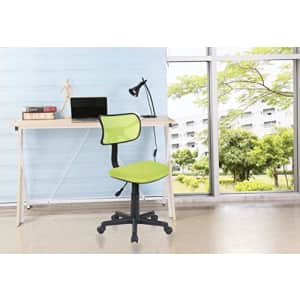 Urban Shop Swivel Mesh Desk Chair, Neon for $40