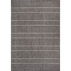 nuLOOM Pinstriped Taliah Indoor/Outdoor Area Rug, 7' 6" x 10' 9", Grey for $153 nuLOOM Pinstriped Taliah Indoor/Outdoor Area Rug, 7' 6" x 10' 9", Grey for $153