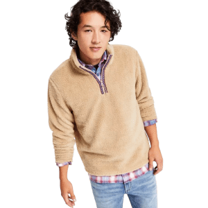 Sun + Stone Men's Dan Fleece Quarter-Zip Sweater for $10 Sun + Stone Men's Dan Fleece Quarter-Zip Sweater for $10