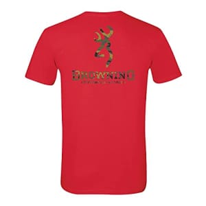 Browning Men's Graphic T-Shirt, Hunting & Outdoors Short & Long-Sleeve Tees, Camo Over Under (Red), for $20