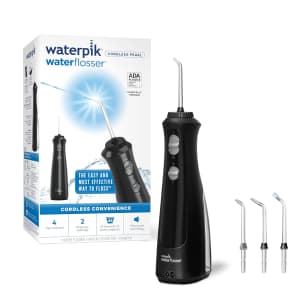 WaterPik Cordless Pearl Rechargeable Portable Water Flosser for $50