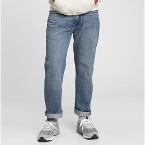 Gap Men's Relaxed Washwell Jeans for $11