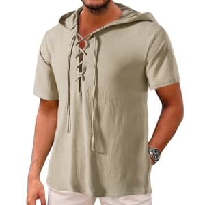 Men's Hooded Summer Shirt for $6