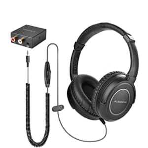 Avantree HF2039 Universal Compatible Wired TV Headphones, Simple to Use for Seniors, Extra Long for $30