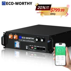 Eco-Worthy 48V 100AH LiFePO4 Lithium Server Rack Battery for $800