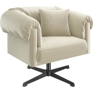Yaheetech Swivel Velvet Armchair for $55