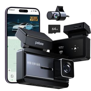 Pelsee P3 4K Dual Dash Cam for $90 w/ Prime