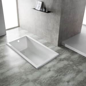 Eviva Teddy Drop-In Soaking Acrylic Bathtub for $430 Eviva Teddy Drop-In Soaking Acrylic Bathtub for $430