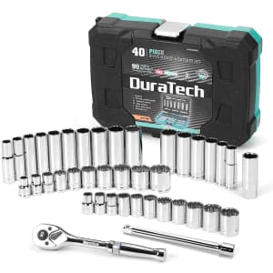 Duratech 3/8" Drive Socket Set, 40-Piece Tool Set for $44