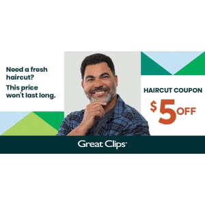 Great Clips Salon Haircut Coupon: $5 off