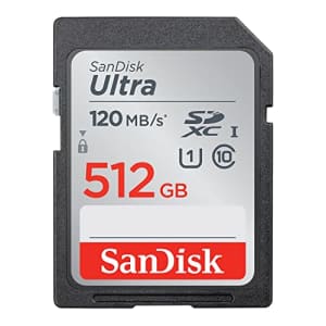 SanDisk 512GB Ultra SDXC UHS-I Memory Card - 120MB/s, C10, U1, Full HD, SD Card - SDSDUN4-512G-GN6IN for $40