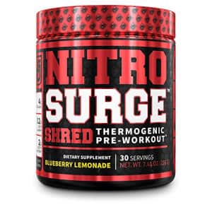 Jacked Factory NITROSURGE Shred Pre Workout Supplement - Energy Booster, Instant Strength Gains, Sharp Focus, for $35