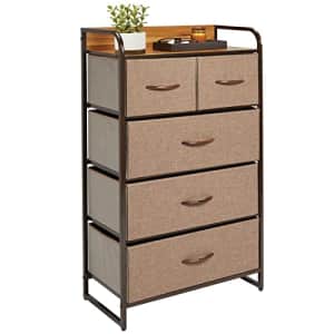 mDesign Tall Dresser Storage Chest - Vanity Furniture Cabinet Tower Unit for Bedroom, Office, and for $82
