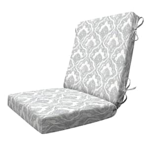 Honey-Comb Honeycomb Indoor/Outdoor Revello Linen Highback Dining Chair Cushion: Recycled Polyester Fill, for $51
