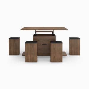 Hernest 47.2" Lift-Top Coffee Table w/ 4 Stools for $529