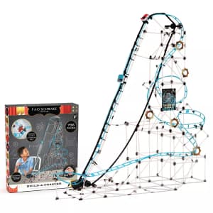 FAO Schwarz 736-Piece Roller Coaster Model Kit for $20