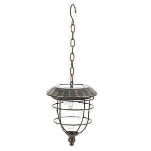 LuxenHome Solar Outdoor Decorative Hanging Lantern for $16