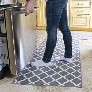 Ottomanson Glamour Collection Non-Slip Moroccan Trellis Design Runner Rug, 26" X 6'0", Grey for $21 Ottomanson Glamour Collection Non-Slip Moroccan Trellis Design Runner Rug, 26" X 6'0", Grey for $21