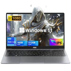 AOC Laptop Computer 15.6 Inch FHD Screen Premium Laptop with ntel Core N97 Processor(Up to 3.6GHz) for $400